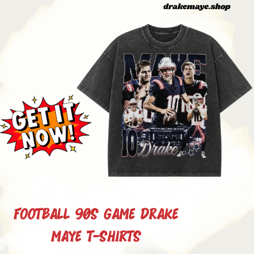 Football 90s Game DTNK1307 Drake Maye T-Shirts